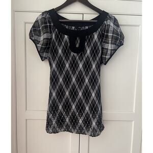 Essentials By Milano Women’s Top/ Blouse Plaid Size Large